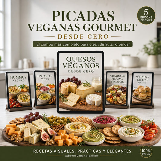 PICADAS VEGANAS GOURMET: Quesos, Hummus y Dips Caseros